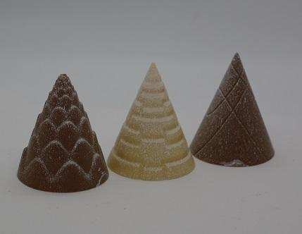 Sapin toupie petit modele par trois, chocolat artisanal Beauvais Oise