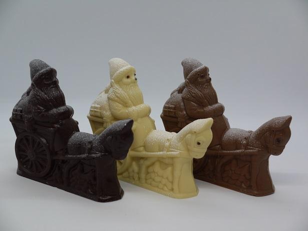Père Noël avec âne, chocolat artisanal Beauvais Oise